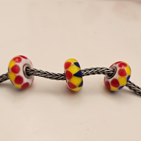 Trollbeads Retired CIRCUS Trio Beads SET